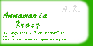 annamaria krosz business card